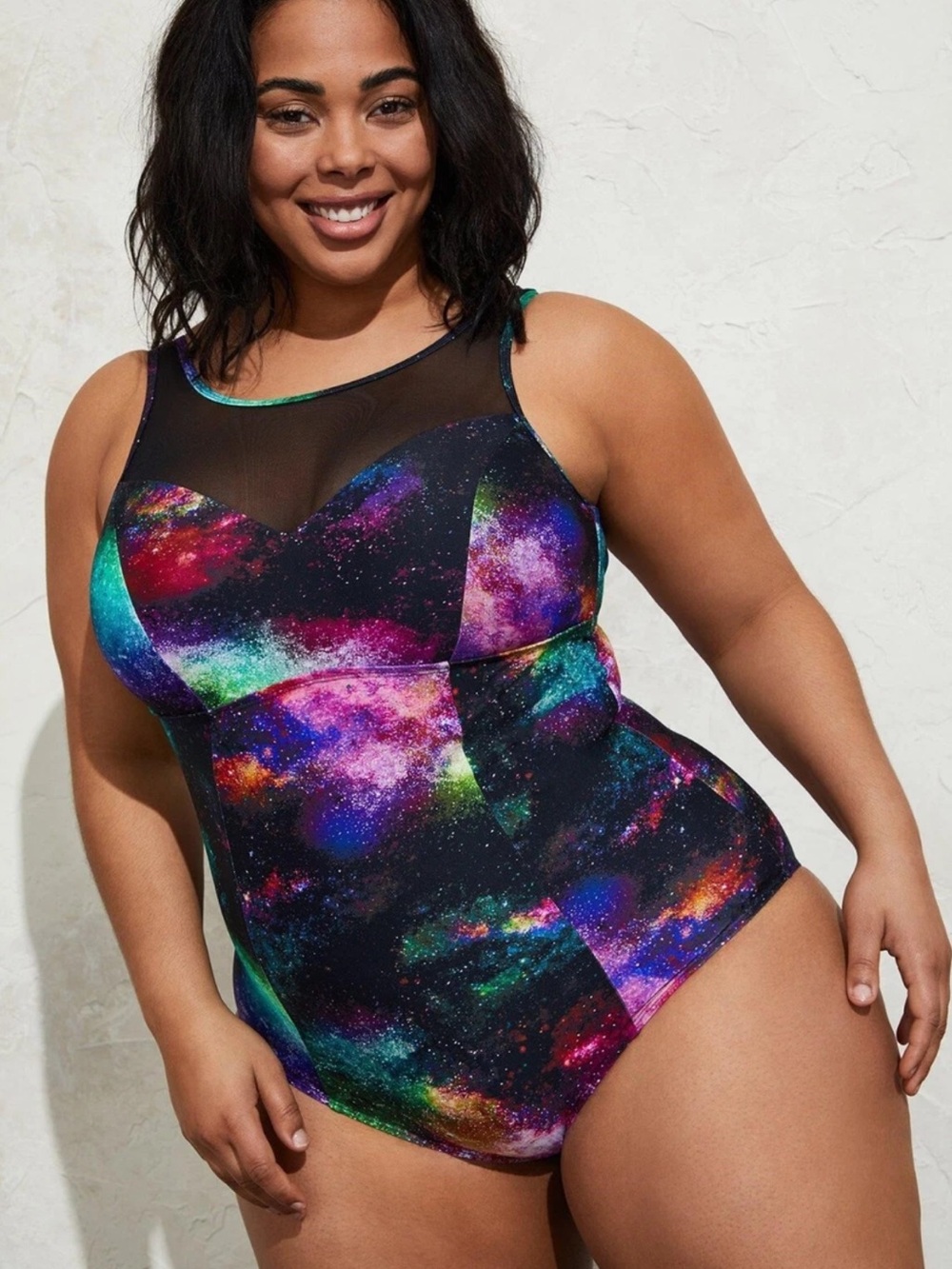 Torrid Galaxy Mesh One Piece Swimsuit